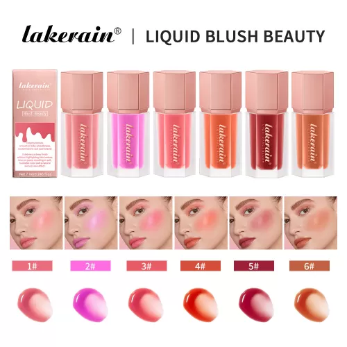 Lakerain Beauty Liquid Blush, Six Color